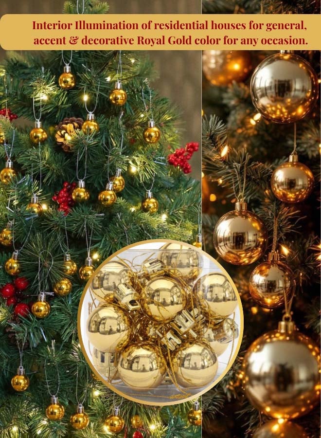 Sheen 6CM 24PCS Christmas Balls – Gold - Image 3