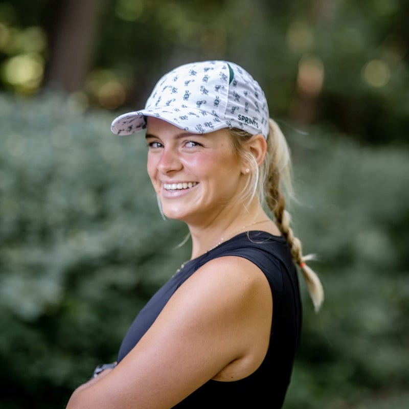 Sprints Race Day Performance Running Cap | The Lightweight, Quick Dry, Sport Hat, One Size, Unisex (Turtles) White - Image 2
