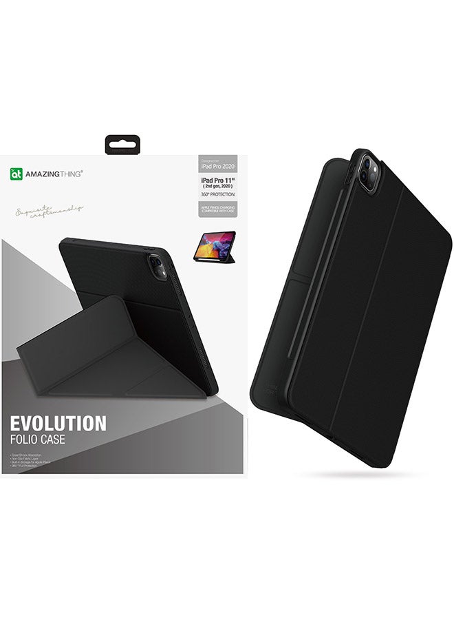 Evolution Folio Smart Case Cover For Apple iPad Pro 11-Inch (2020) Black - Image 2