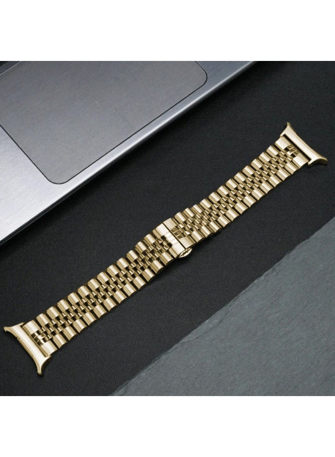O Ozone (Pack of 2) Stainless Steel Watch Bands Compatibile with Samsung Galaxy Watch Ultra 47mm Strap,Stylish Watch Bracelet Replacement Strap for Galaxy Watch 7 Ultra 47mm - Gold/Silver & Rose Gold - Image 5