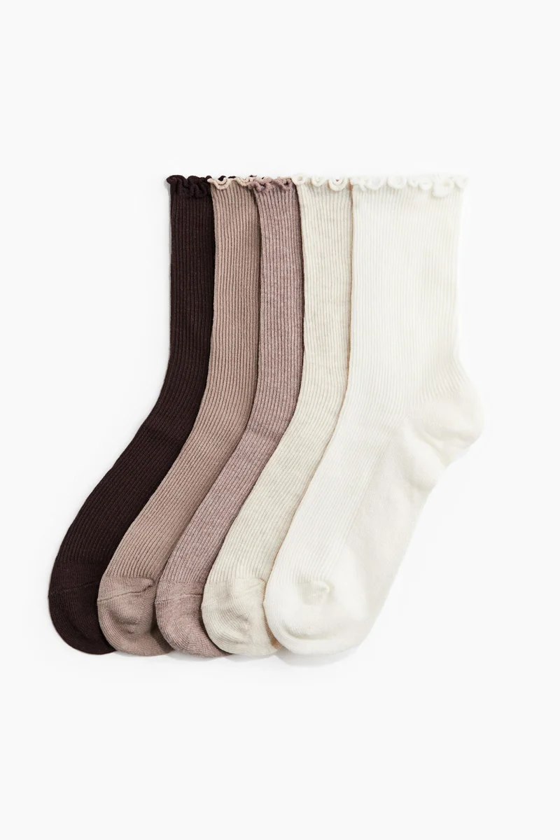 H&M 5-pack rib-knit socks
