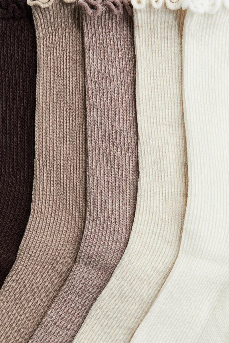 H&M 5-pack rib-knit socks