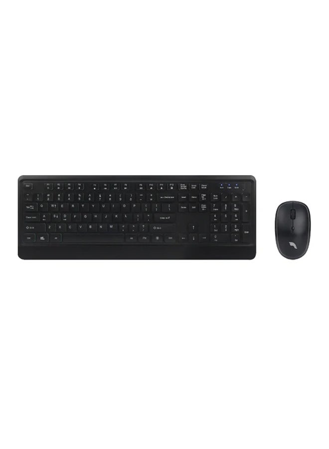 NIBEMINENT Wireless Keyboard And Mouse Set -English/Arabic Black  - Image 1
