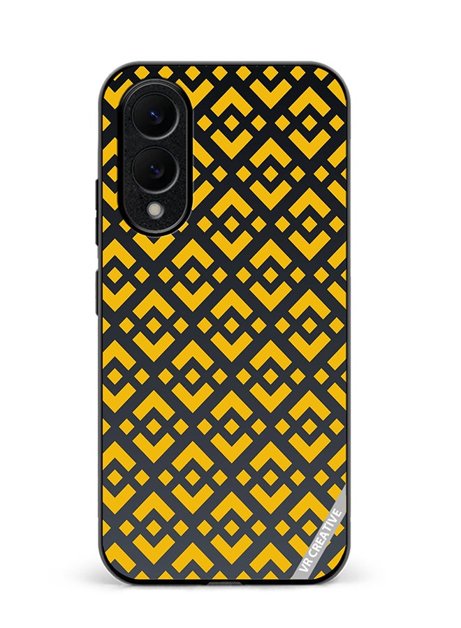 VR CREATIVE Protective Case Cover For Samsung Galaxy S25 Edge Binance Logo Design Multicolour