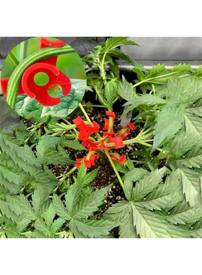 Generic 40 Pieces of Low Stress Training Clips for Plant Training in White and Red Color Bend Plant Trainer Bud for Gardening - 90 Degrees Bud Bender  - Image 4