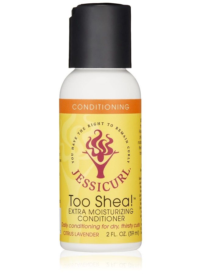 Jessicurl , Too Shea! Extra Moisturizing Conditioner for Curly Hair, Citrus Lavender, 2 Fl oz. Leave in Conditioner for Dry Hair, Anti Frizz Hair Products - Image 1