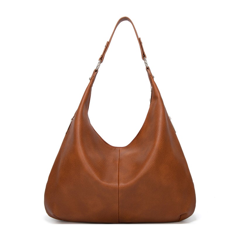 ANNMUU Vintage Tote Bag for Women - Summer Trendy Large Capacity Shoulder Handbag, Soft Leather Underarm Bag, Versatile for Commuting - Image 2