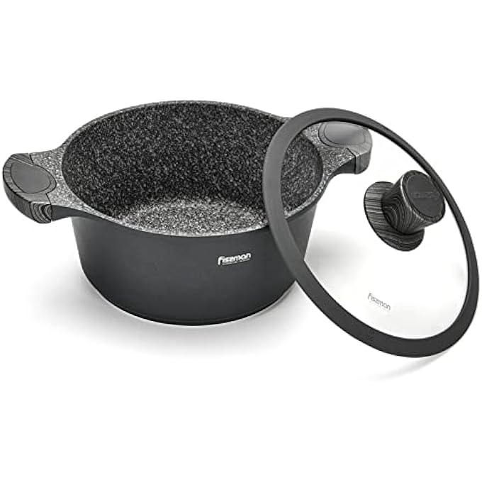 Fissman Prestige Aluminium With NonStick Coating Stockpot 24X115Cm43L With Glass Lid And Induction Bottom - Image 3
