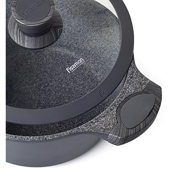 Fissman Prestige Aluminium With NonStick Coating Stockpot 24X115Cm43L With Glass Lid And Induction Bottom - Image 2