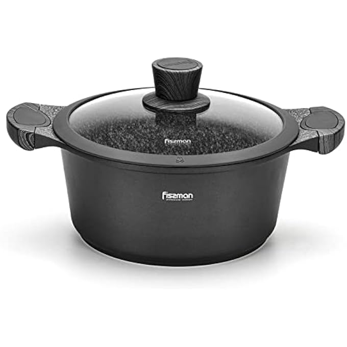 Fissman Prestige Aluminium With NonStick Coating Stockpot 24X115Cm43L With Glass Lid And Induction Bottom - Image 1