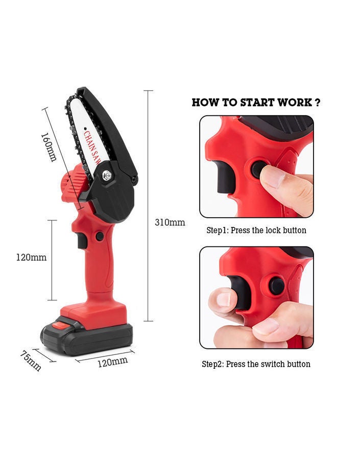 NIBEMINENT Handheld Portable Electric Pruning Saw Red 35 x 12 19cm  - Image 3