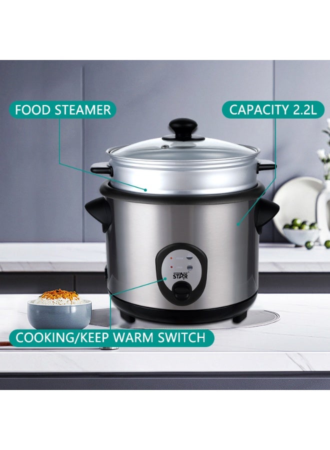 Winning Star Rice Cooker – 2.2L, Steaming Function, Non-Stick – ST-9352 - Image 3