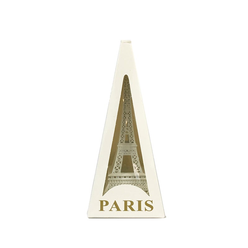 allgala allgala 7"" Eiffel Tower Statue Decor Alloy Metal  White  - Image 3