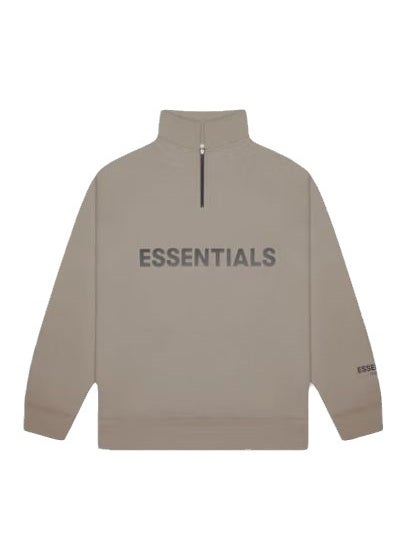 Generic - 2020SS half zipper sweater FOG double line ESSENTIALS sweater fashion brand fleece-lined Street cross-border hot sale Camel tan - Image 1