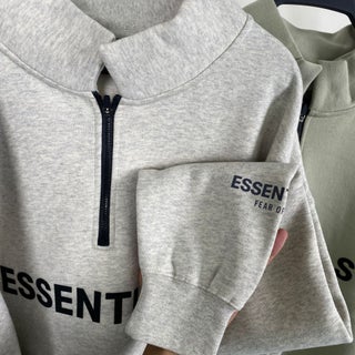 2020SS half zipper sweater FOG double line ESSENTIALS sweater fashion brand fleece-lined Street cross-border hot sale Camel tan - pzsku/ZC2D45E2F628DB7EB24A6Z/45/1746222461/0aec0bb9-c9fc-4d8e-ab4e-7d60f0d57f50