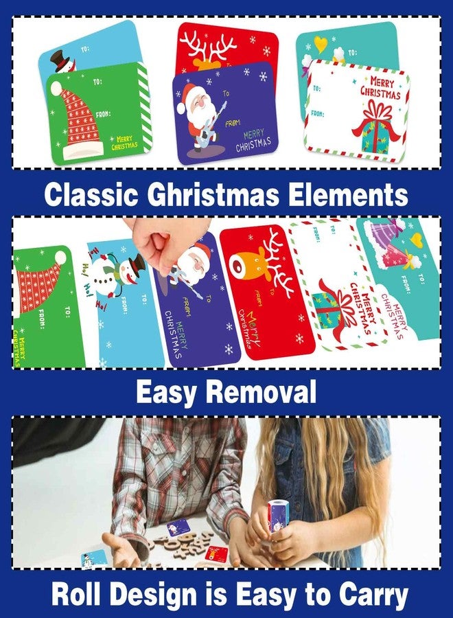 OTAITY 300 PCS Christmas Gift Tags Santa Claus Snowman Reindeer Christmas Presents Stickers Self Adhesive Christmas Tags for Wrapping Paper Christmas Holiday Decor - Image 4