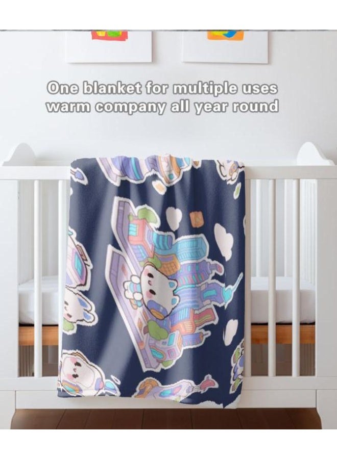 general Baby and children's cartoon flannel thin blanket (warm and comfortable, suitable for sleep, game use) 70cm*100cm - Image 5