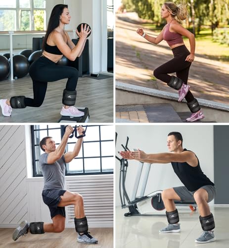 JORICY Ankle Weights, Wrist Leg Arm Weights for Women Men Kids Child with Adjustable Straps, Strength Training Weighted for Jogging, Running, Walking, Fitness, Gym Workout - 12LBS Pair (6 LB Each Weight), - Image 5