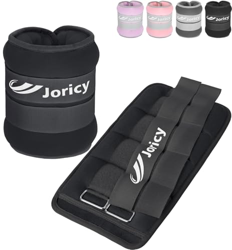 JORICY Ankle Weights, Wrist Leg Arm Weights for Women Men Kids Child with Adjustable Straps, Strength Training Weighted for Jogging, Running, Walking, Fitness, Gym Workout - 12LBS Pair (6 LB Each Weight), - Image 1