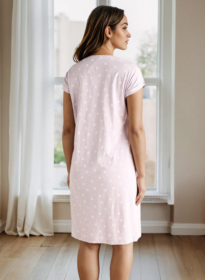 سبلاش فيڤ فستان نوم للحوامل مطبوع - Image 2