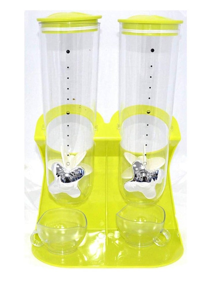 Double Cereal Dispenser Storage Container for Kitchen Food Organization - Image 1