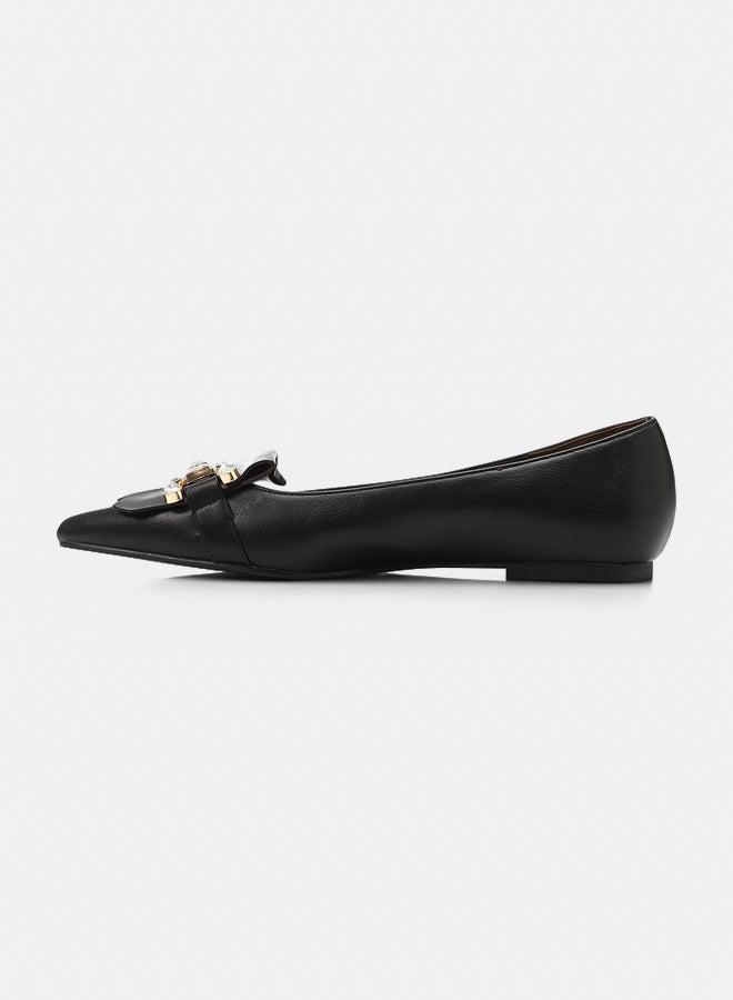 Dejavu Shoes JAL-DVTX-008 Leather Pointed Toe Cap Ballerina For Women - Image 4