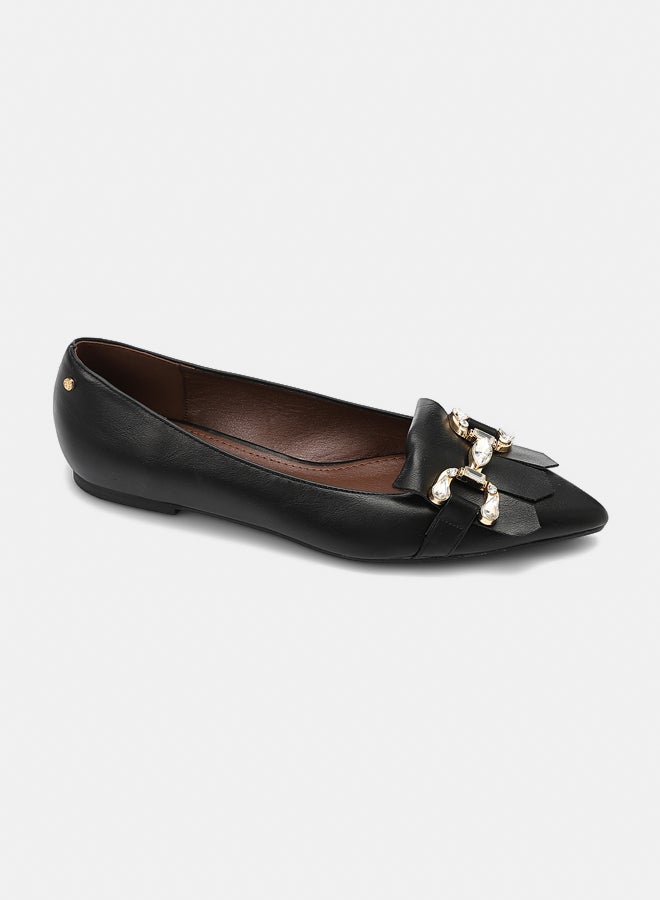Dejavu Shoes JAL-DVTX-008 Leather Pointed Toe Cap Ballerina For Women - Image 2
