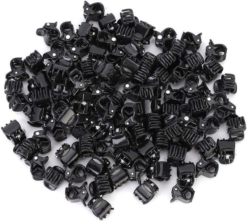 Yosoo 100PCS Black Plastic Mini Clips, Small Claws Hair Clip