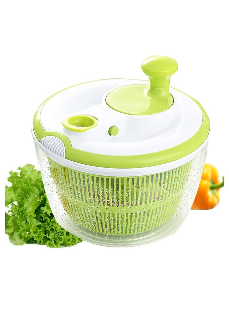 TIGER 5L Dryer Salad Spinner – Lettuce Spinner with Lid Lock & Rotary Handle, Quick Drying Vegetable Washer & Dryer, Faster Food Prep, Ideal for Greens, Fruits & Veggies – Convenient Kitchen Tool for Rotating & Draining. - Image 1