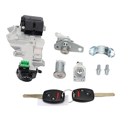 ZPZPHOM for Honda Civic 20062011 06350SAAG30 35100SDAA71 Ignition Starter Switch Housing Door Trunk Lock Cylinder Transponder 46 Chip Immobilizer Keys with Panic Full Set - Image 1