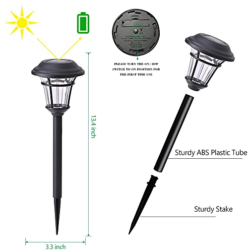 MAGGIFT 12 Pack Solar Pathway Lights Outdoor Solar Garden Lights for Patio, Yard, Driveway - Image 3