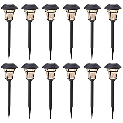 MAGGIFT 12 Pack Solar Pathway Lights Outdoor Solar Garden Lights for Patio, Yard, Driveway - Image 1