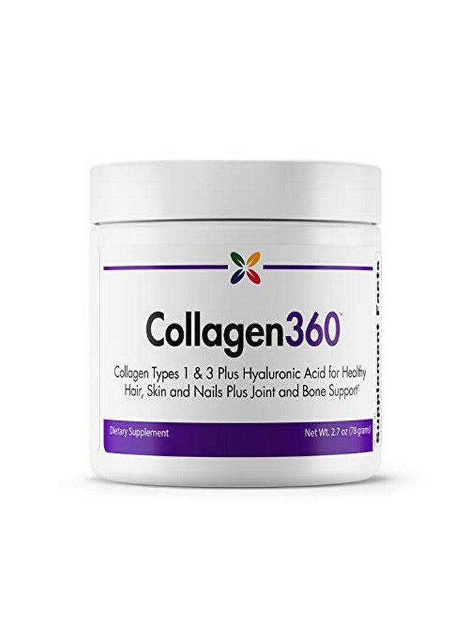 stop aging now Collagen360 With Hyaluronic Acid Collagen Peptides Powder To Support Healthy Hair Nails & Skin Helps Reduce Appearance Of Fine Lines And Wrinkles Powder 2.7 Ounces - Image 1