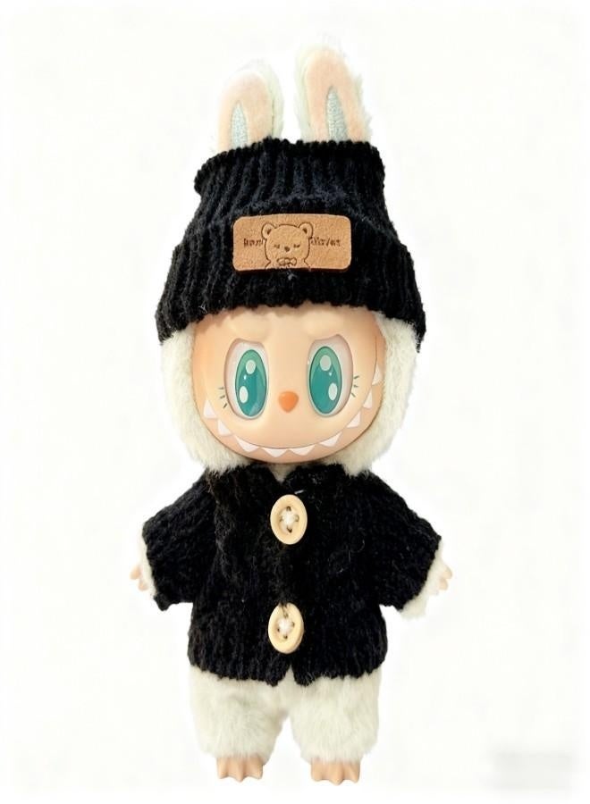 Labubu Doll Clothes Set for 17cm Hanging Plush Figures, Interchangeable Outfits for First and Second Generation Vinyl Collectible Dolls, Durable and Stylish Accessories for Creative Play - Image 1