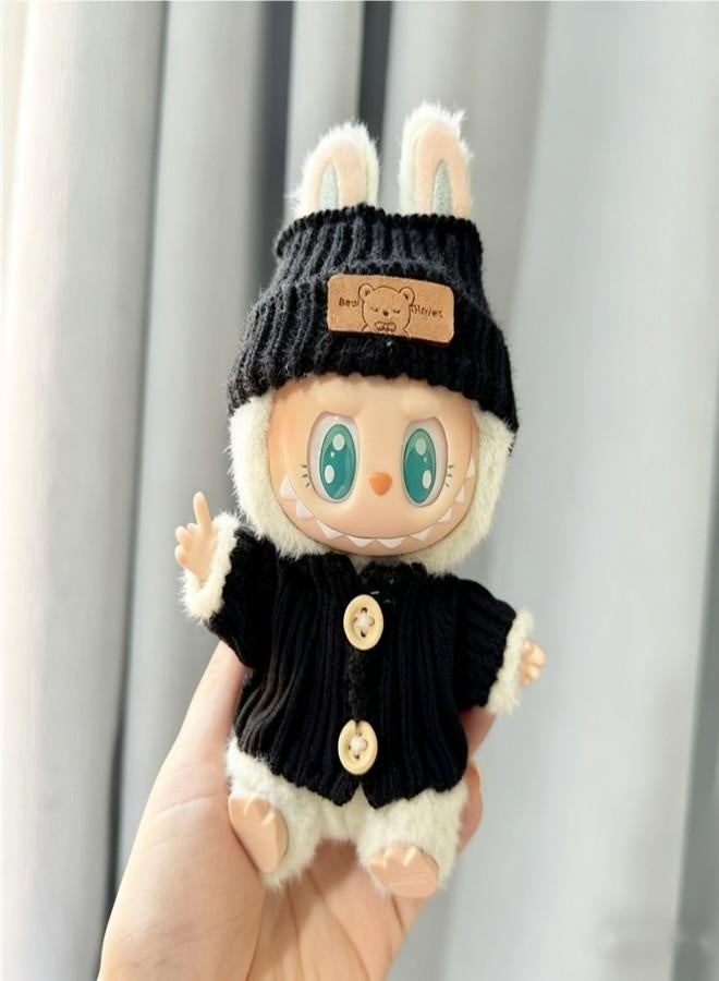 Labubu Doll Clothes Set for 17cm Hanging Plush Figures, Interchangeable Outfits for First and Second Generation Vinyl Collectible Dolls, Durable and Stylish Accessories for Creative Play - Image 2