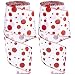 Dilunave 2 Rolls 25 Inch x 6 Yards Christmas Red and White Ribbon Christmas Candy Cane Wired Edge Ribbons DIY Craft for Xmas Tree Decorations Wreath Bows Making Gift WrappingPolka Dots - Image 2