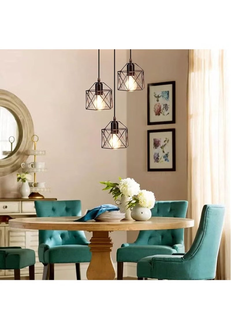 Hanging Pendant Lights Vintage 3 Lights Ceiling Lamp for Kitchen Dining Room Bulbs Include - Image 5