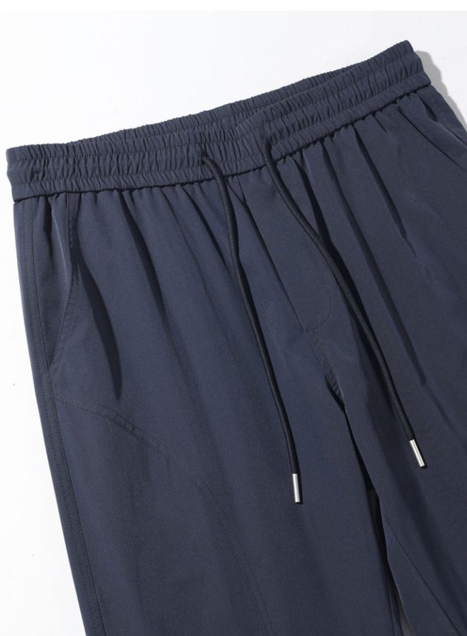 DR Men's Lightweight Navy Wide-Leg Pants - Modern Casual Style - Image 3