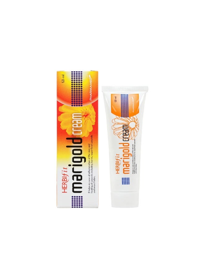 Herbifit Marigold Cream Skin Repair & Soothing Cream for Minor Burns, Wounds and Insect Bites 50ml