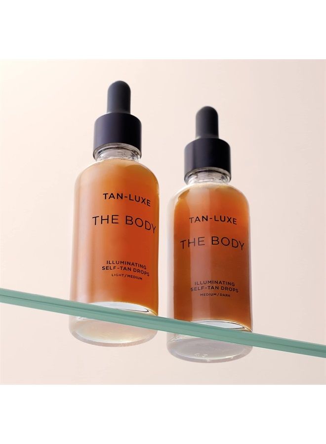 TAN-LUXE قطرات تان ذاتي مضيئة - ميني الجسم، 15 مل - فاتح/متوسط - خالي من القسوة ونباتي