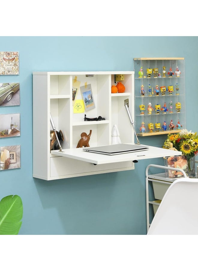 Retro 60cm Wall Desk – White RA-F16 - Image 1