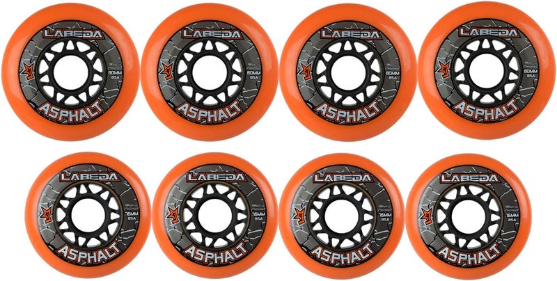 LABEDA Inline Roller Hockey Wheels - Gripper Asphalt Hi-Lo 8 Pack - Image 1