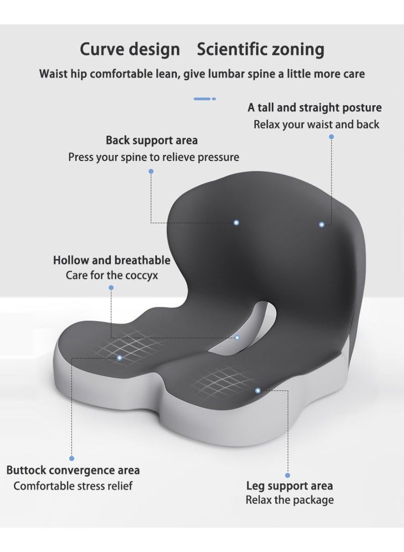 Seat Cushions and Lumbars Support Pillows, Reduce Pressure On Tailbone, Relieve Pain, Memory Foam Office Chair Cushions for Back, Seat Cushions Back Support Pillows with Washable Cover, for Office Chair, Gaming Chair, Wheelchair and Car Seat - Image 4