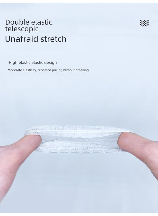 ماركة غير محددة أغطية أذن من القماش غير المنسوجDisposable لسينمات الإنترنت وسماعات الطائرات، متينة ومريحة - اللون: أبيض صغير، 1 زوج = 2 في الجملة  - Image 5