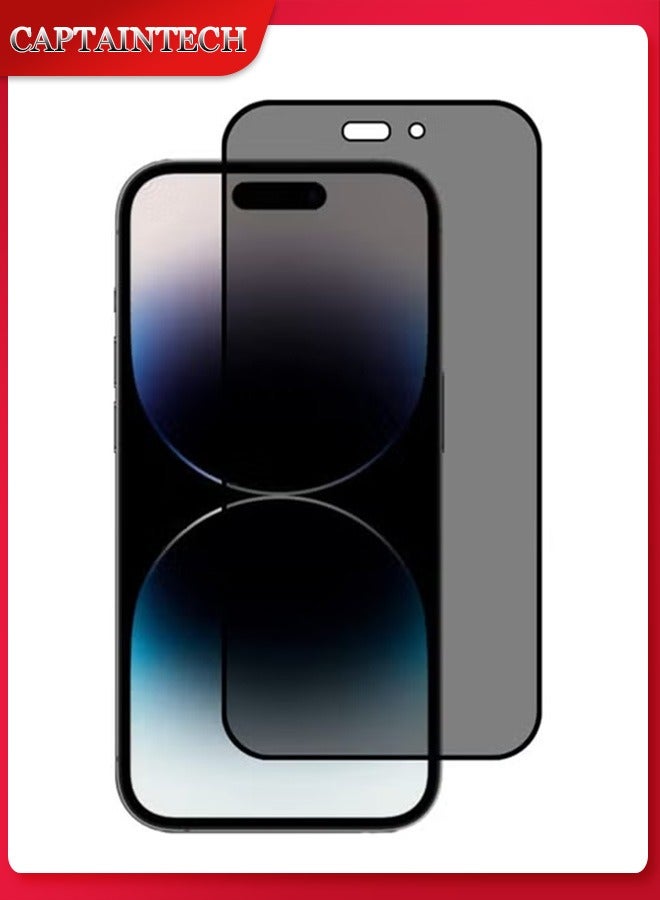 Captaintech Matte Privacy Screen Protector for iPhone 14 Pro (6.1) – Anti-Glare u0026 Anti-Spy Tempered Glass | 9H Hardness, Full Coverage - Image 1
