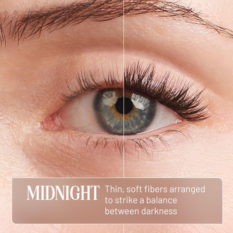 Lilac St. Lilac St - Midnight Dramatic Faux Eyelash Clusters (14mm) - Dark & Lush - DIY Lash Extension Wisps - Lightweight & Lifelike - Lasts 10 Days - Cruelty Free, Vegan, Women Founded - 10 Lashes - Image 2