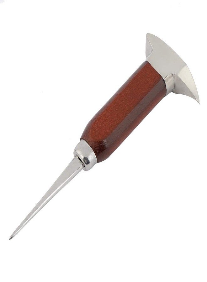 Oubit Ice Pick Stainless Steel, Ice Picks for Breaking Ice, Ice Chisel with Wood Handle, Ice Picks for Kitchen, Bars, Bartender, Best Ice Carving Tools (short) - Image 1