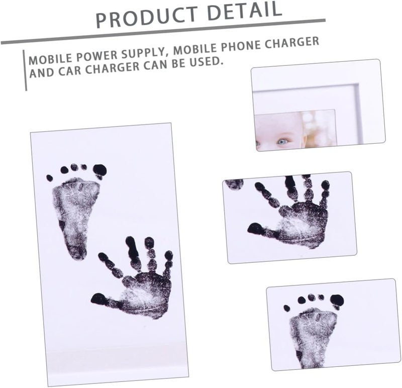 Levemolo Handprint Photo Frame and Newborn Picture Holder for Nursery Decor, White Pp Plastic Growth Record Keepsake, Home Desktop Display for Babies - Image 4