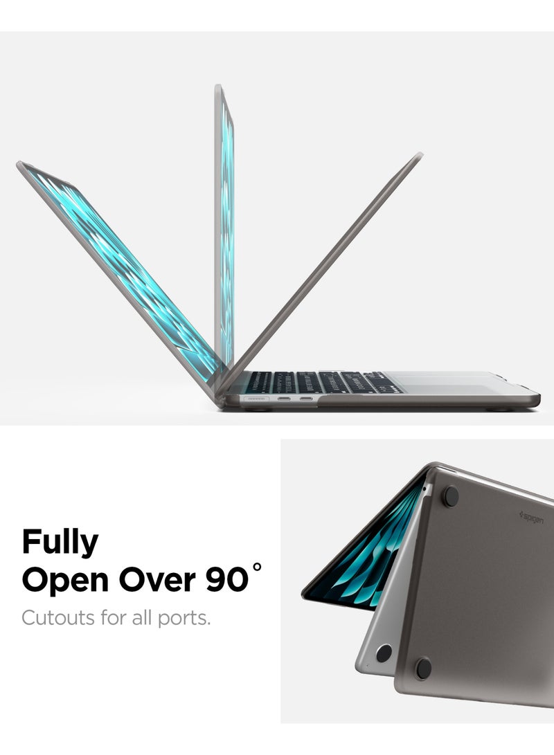 Spigen Air Skin for MacBook Air 13 inch case M5/M4/M3/M2 2026/2025-2022 Ultra Slim Thin cover Translucent Matte Protective Shell 13.6 inch A3449, A3240, A3113, A2681 - Frost Black - Image 3