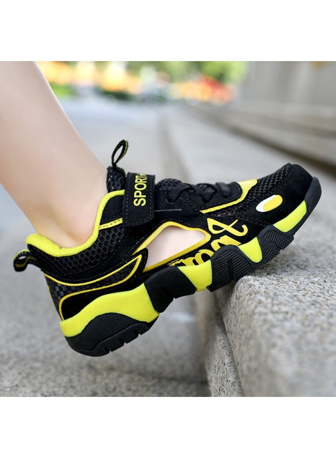 SPORT Children Sports Shoes Breathable Running Strap Sneakers Boys Girls Lightweight Soft Bottom Sneakers Mesh  Shoes - Image 1